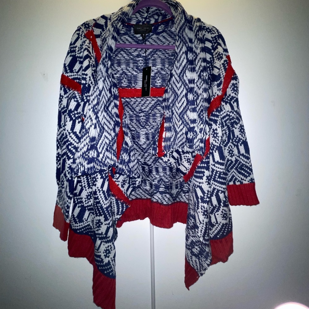 Romeo and Juliet Couture Red, White, and Blue Cardigan